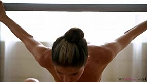 Perfect form of brunette gets shaved pussy licked before hardcore facial.