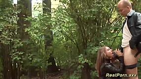 Busty German Milf Picked Up For Intense Outdoor Fucking