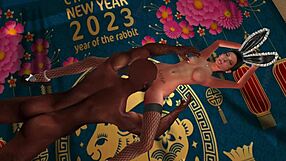 Rabbit Toy Meets Monster Cock In Cartoon Interracial Fun