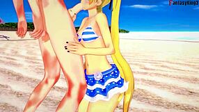 I’m obsessed with Marie Rose bikini sucking on beach fantasy