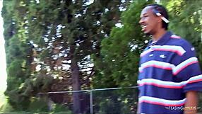 Does her sexy lingerie make you horny? Ebony enjoys bbc drilling and anal creampie