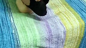 i give a footjob with my dildo and torn pantyhose while masturbatin in doggystyle