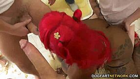 Victoria’s big belly is filled with cum after a rough fuck