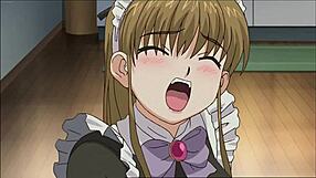 cute maid says, i love sucking with toys in my hentai world