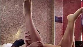 Kimberly intensely lets ass licked with legs wide open in casting