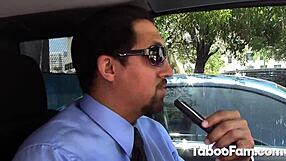 Horny brunette teen gets screwed by her perverted stepdad in public outdoor reality