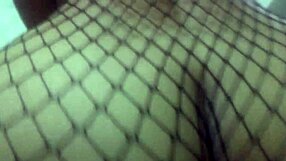 mesh stockings make fucking sexy with girlfriend in doggystyle and missionary positions