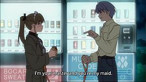 cute maid says, i love sucking with toys in my hentai world