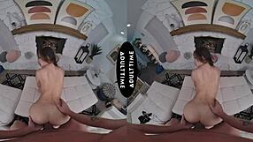 VR sex with Scarlett Alexis riding Kyle Mason's cock