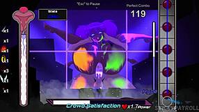 I met a girl at the Spunkstock music festival rave and we connected in the hentai sex game - part 6