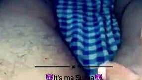Indian man pleasuring himself while watching anal sex videos