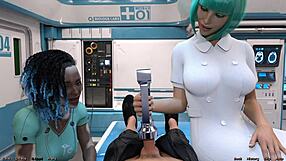 Stranded in space, does she really want to touch my cock?