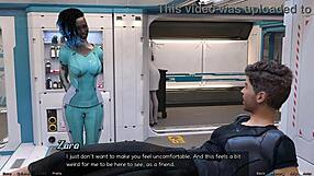 Stranded in space, does she really want to touch my cock?