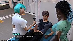 Stranded in space, does she really want to touch my cock?