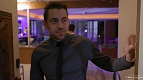 Handsome closeted doc experiences first gay encounter with hunk escort in deepthroat and doggystyle