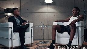 Baller Interview Turns Into Intense Ball Sucking And Anal Pounding