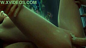 Anime threesome turns into wild anal group assfucking