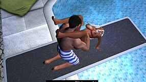 Wild Sex On Pool Diving Board!