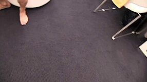 Sexy Italian girl's first hard scene uncut, riding in cowgirl with blowjob behind scenes.