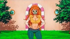 Feeling Aroused In Lusty Buccaneers Parody Hentai Game. Nami Exposes Her Big Tits At Night.