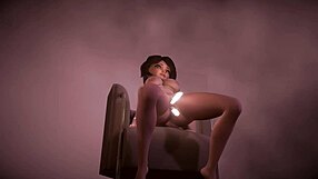 Cute ladyboy starts stroking solo in lingerie, revealing every inch in a glamorous display.