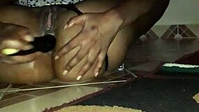 Eggplant Anal Makes Me Squirt So Much My Floor Is Soaked