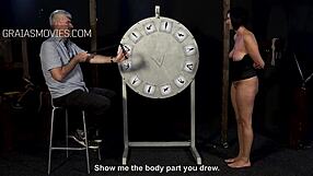 I whipped those red stripes across her amazing big tits, making her submissive milf moan in pain