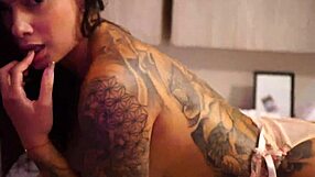 cute teen lay on bed, fingering pussy