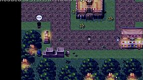 tanned girl natsuki gets her pussy wet from peeing in hentai game! big cock cumshot coming!