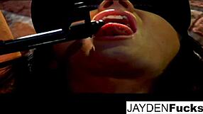 Jayden and Natasha both seductively suck and fuck a big cock