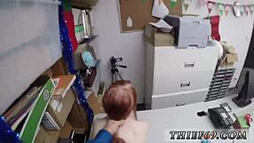 German Police Threesome With Blowjob And Petite Redhead