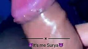 Indian man pleasuring himself while watching anal sex videos