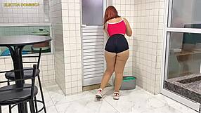 i hired a latina maid with tight shorts