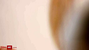 Skinny blonde Sonia Sweet in stockings gets her shaved pussy ridden and cumshot in mouth