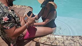 Random Guy's Provocative Pool Blowjob Adventure