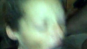 No hands bitch swallows cum in provocative oral creampie