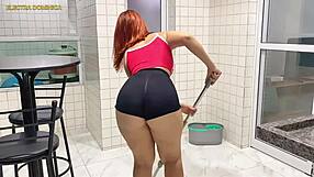 i hired a latina maid with tight shorts