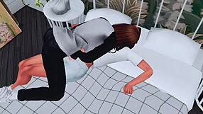 Perverted Futanari Mistress Seduces Femboy Stepson for Rough Anal and Deep Throat