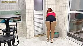 i hired a latina maid with tight shorts