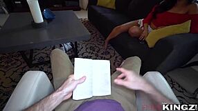 Sophia Leone borrows stepbrother's big cock for intense blowjob and fucking