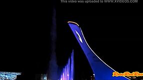 Flashing in Olimpic Park Sochi 2014 with Upskirt Glamour