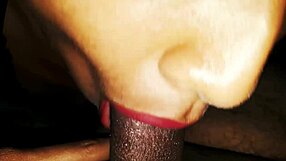 susy gives a hot blowjob to her stepbrother with those sexy red lips, she really knows how to suck