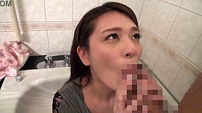 japanese wife with huge natural tits sucks dick eagerly