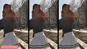 Hey, look under my skirt, oops, Jeny Smith spinnin’ in public