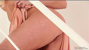 Gorgeous Blonde Leony April Shows Off Body