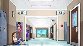 3D animated game continues with a steamy scene with a curvaceous teen and her science teacher
