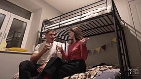 picked up girl for fucking in college dorm without condom