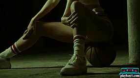 Perfect Big Ass Blonde Centerfold Amelia Plays Basketball And Gets Fully Naked