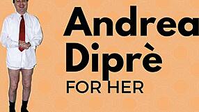 Mistress Sablique von Lux dominates Andrea Dipré with unpredictable ball kicks in femdom action.