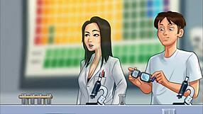 3D animated game continues with a steamy scene with a curvaceous teen and her science teacher